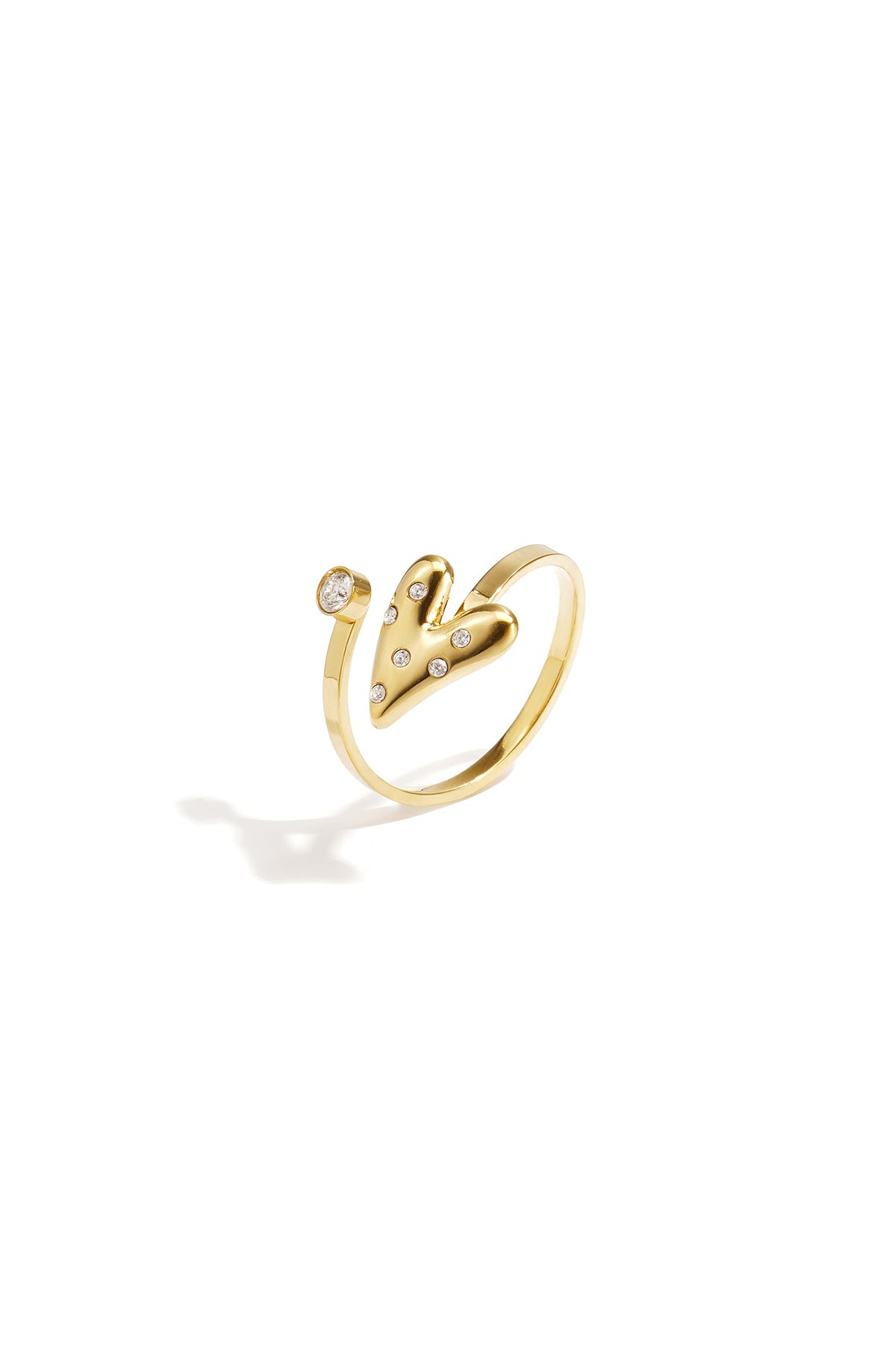 Heart stone ring