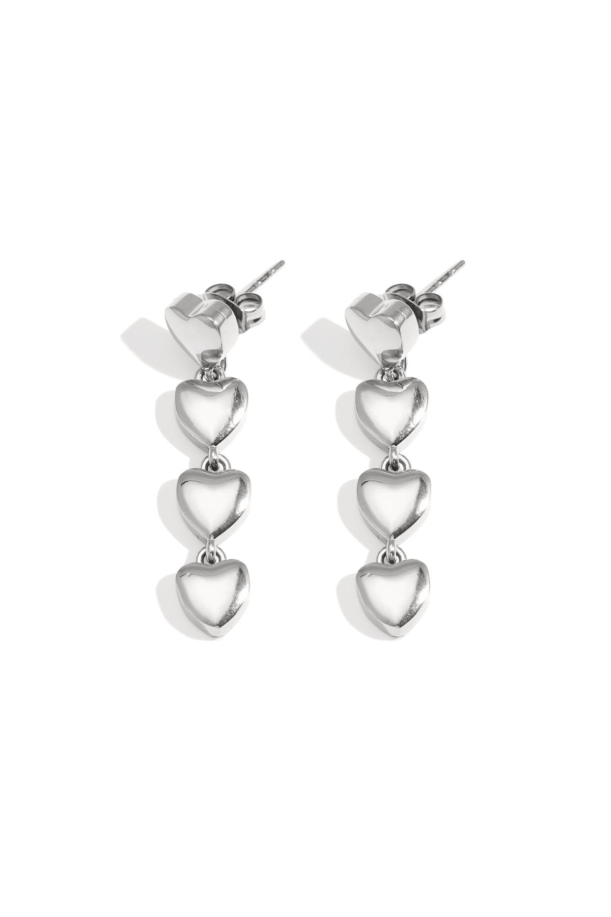 Row of Hearts oorbellen