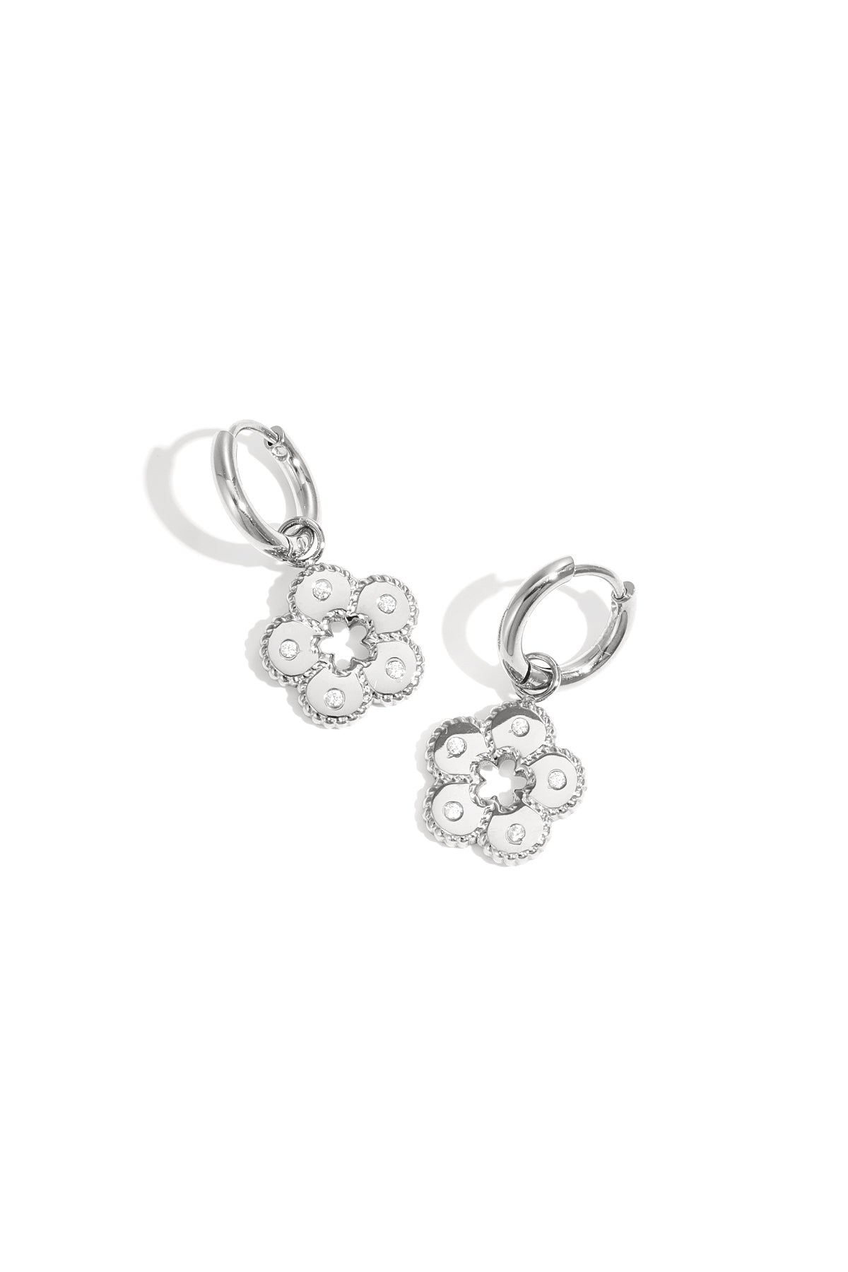 Flower stone oorbellen