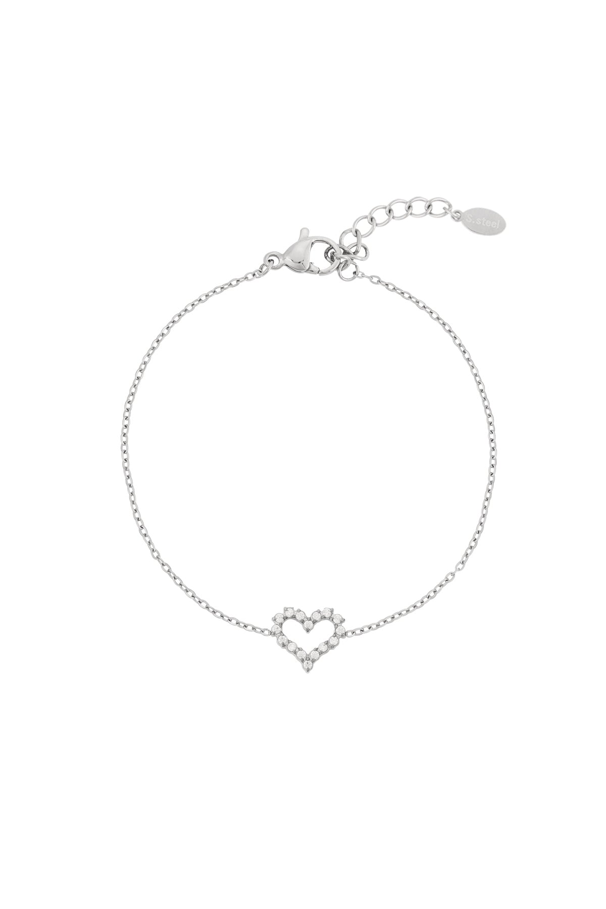 Heart strass armband