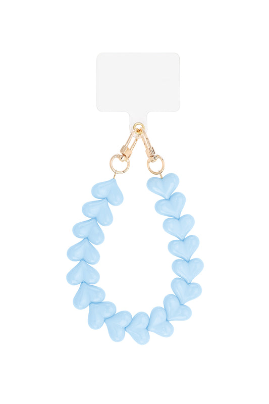 Telefoonkoord blue hearts