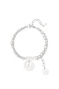 Good Luck Armband zilver met smiley bedels