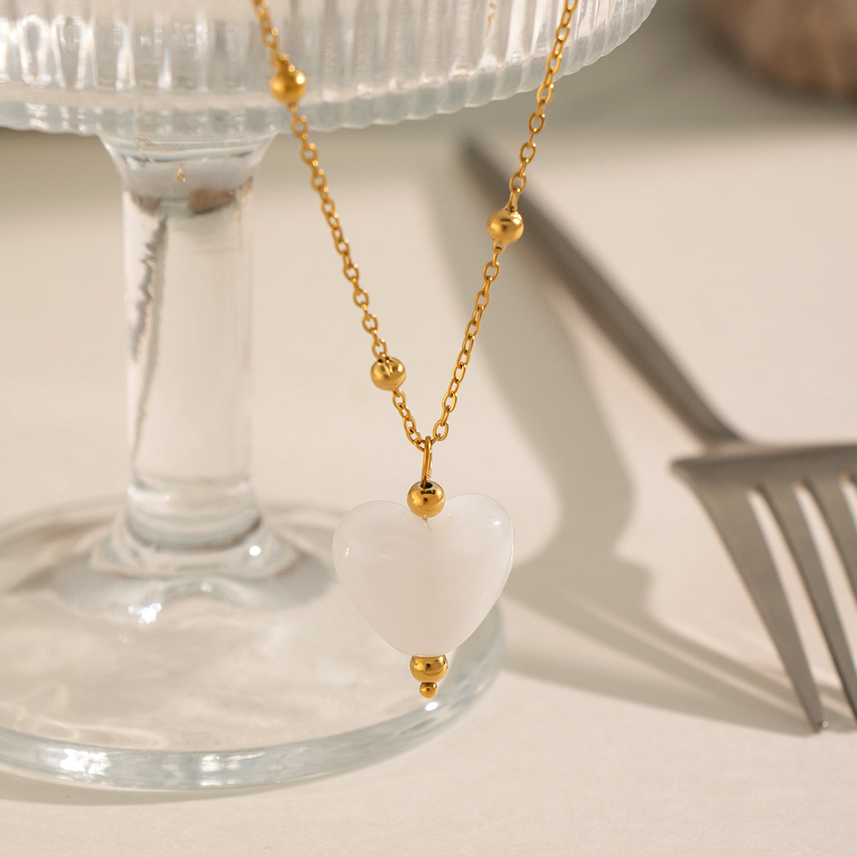 Pearl Heart Ketting