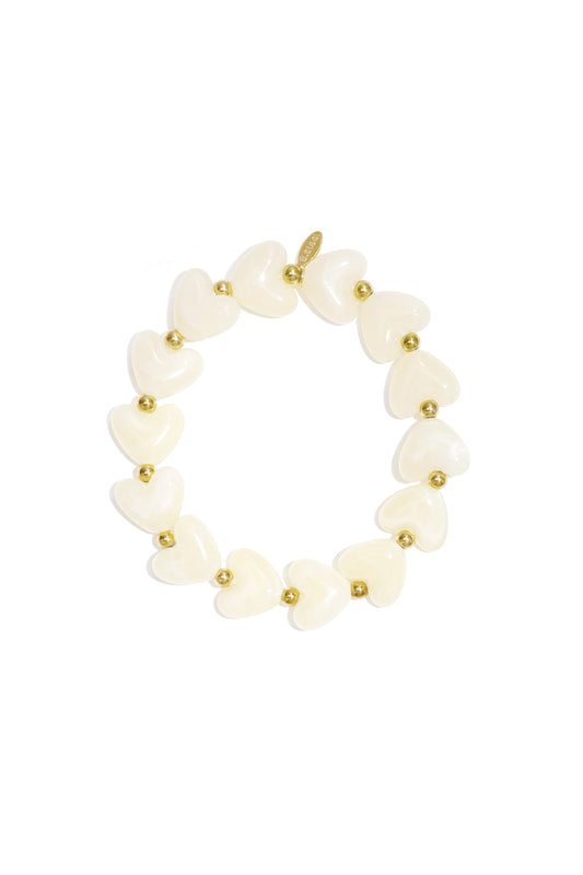 heart beaded armband
