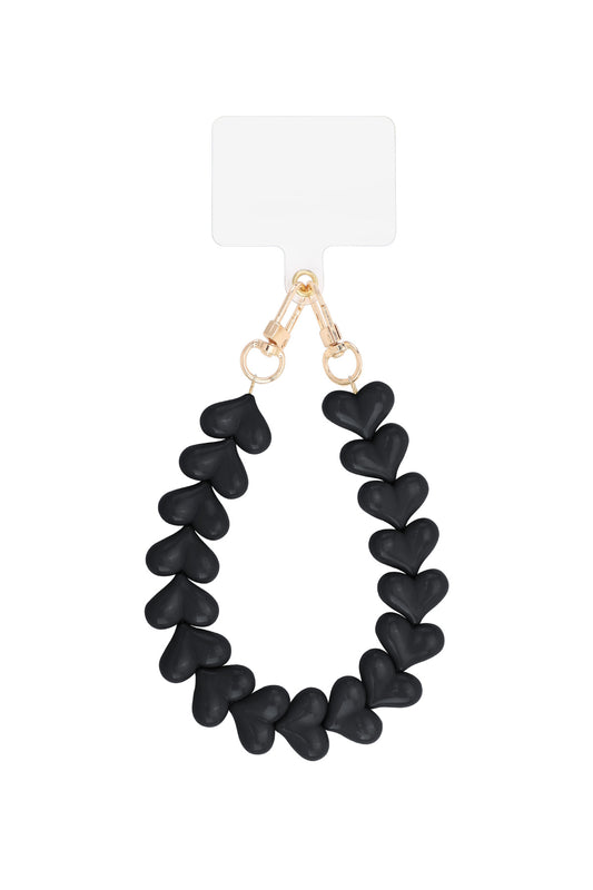 Telefoonkoord black hearts
