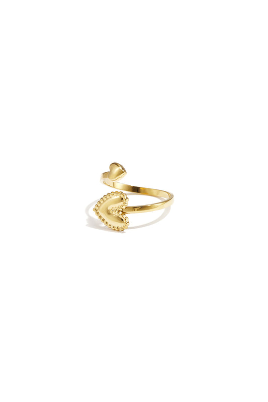 Double heart ring