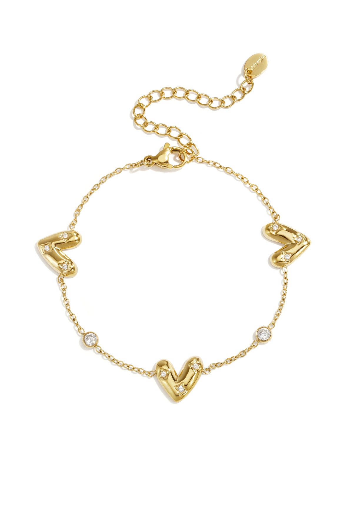Heart stone armband