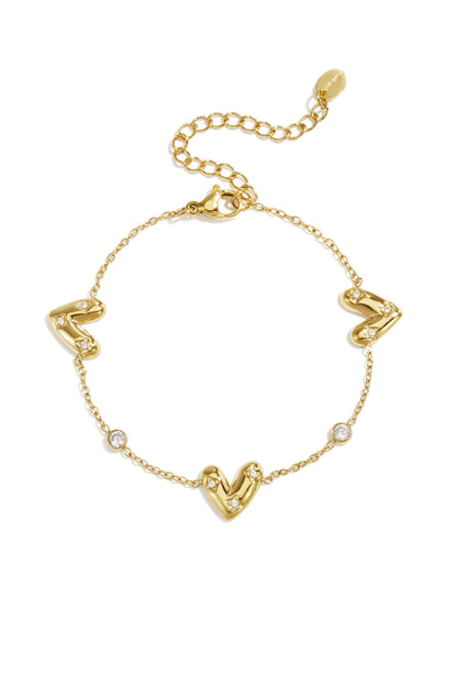 Heart stone armband