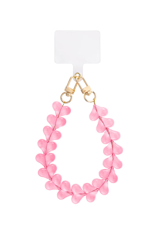 Hot pink heart telefoonkoord