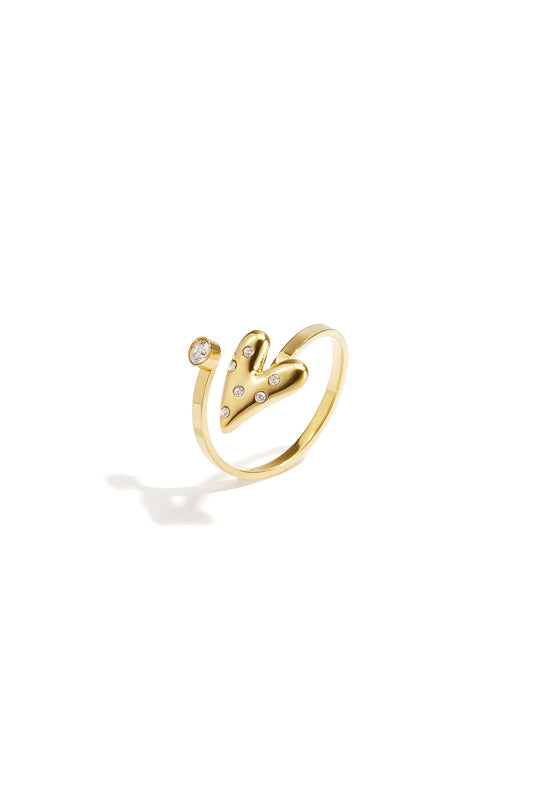 Heart stone ring