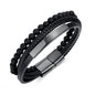 Stone & leather armband