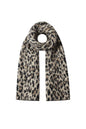 Leopard sjaal in beige, bruin en zwart