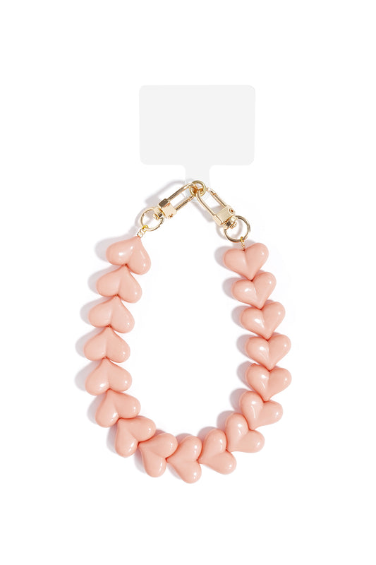 Telefoonkoord peach hearts