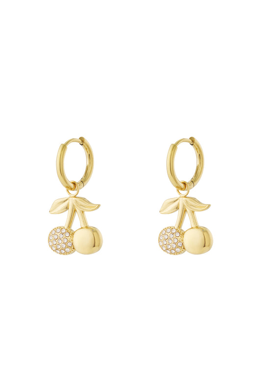 Cherry sparkle oorbellen