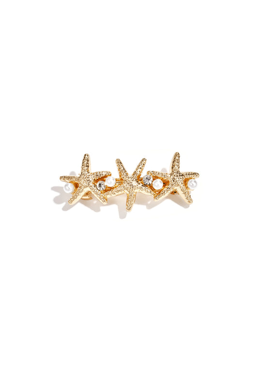 Row of starfish haarclip