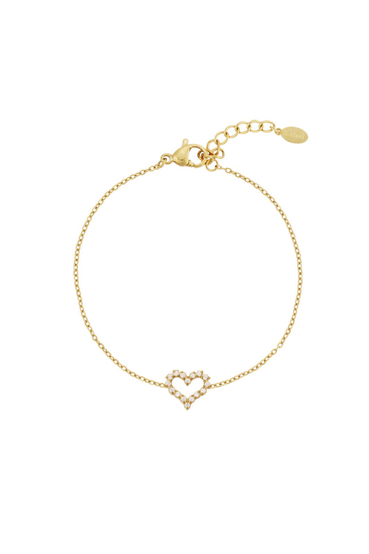 Heart strass armband