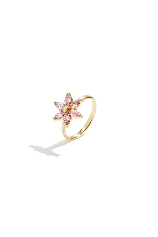 Rhinestone Flower Ring