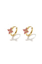 Rhinestone flower oorbellen