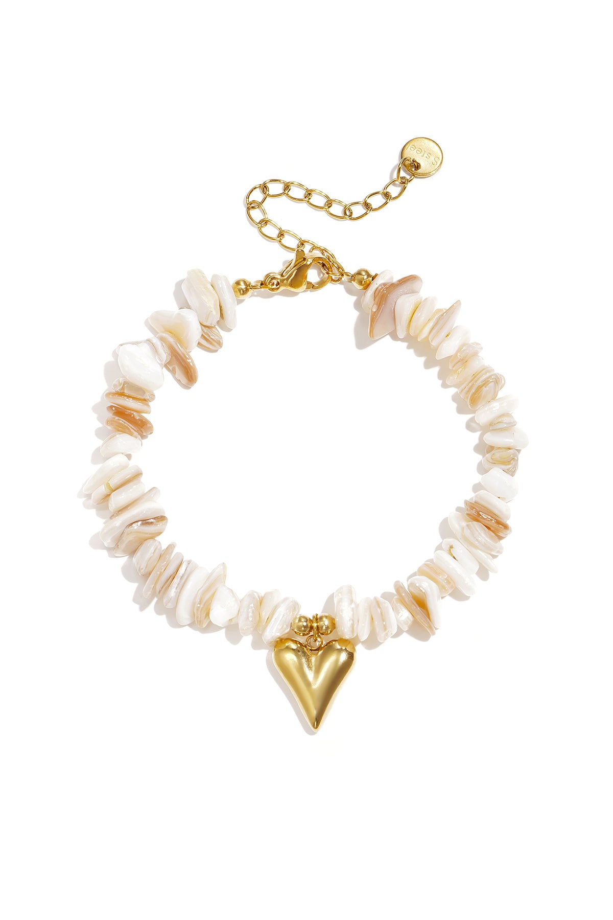 Stone heart armband