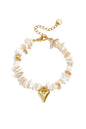 Stone heart armband